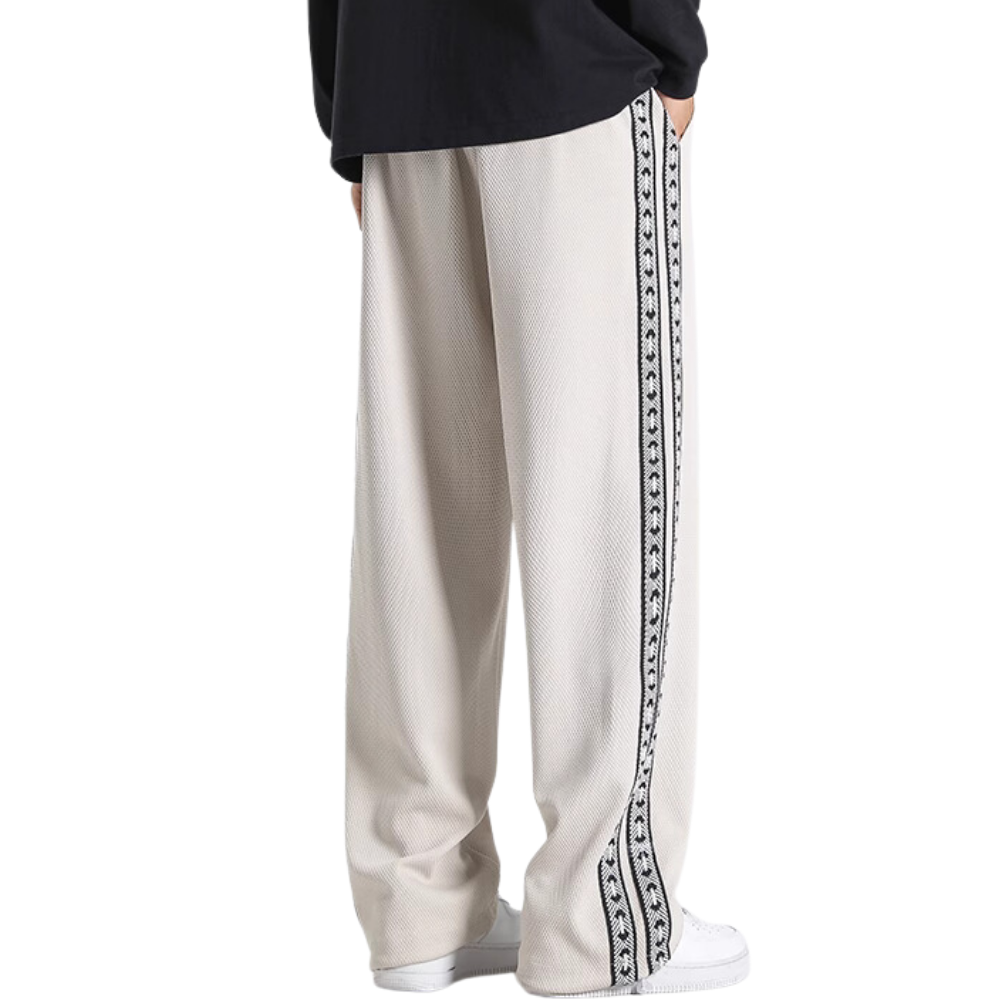Retro Side Braided Drawstring Sweatpants