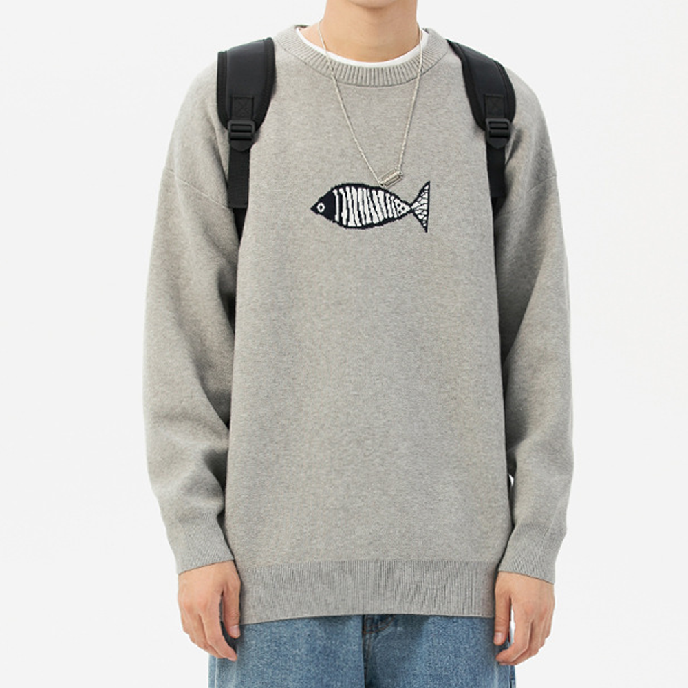 Simple Loose Fish Sweater