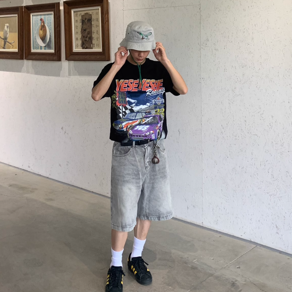 Wasteland Style Denim Shorts