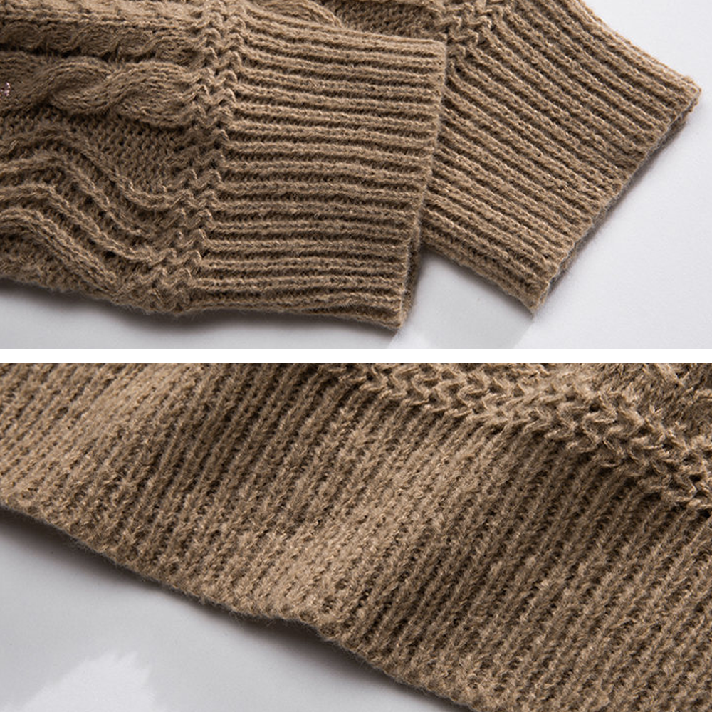 Simple Embroidery Twist Sweater