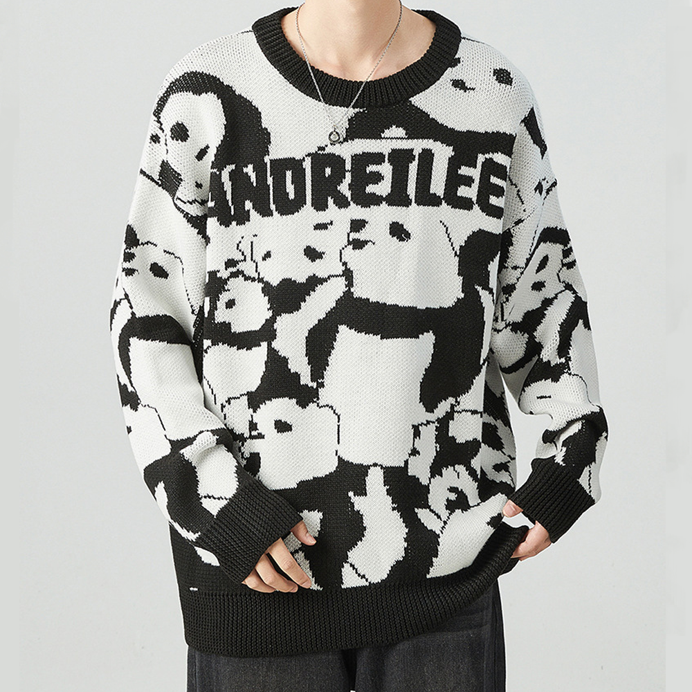 Cute Panda Bottom Flower Sweater