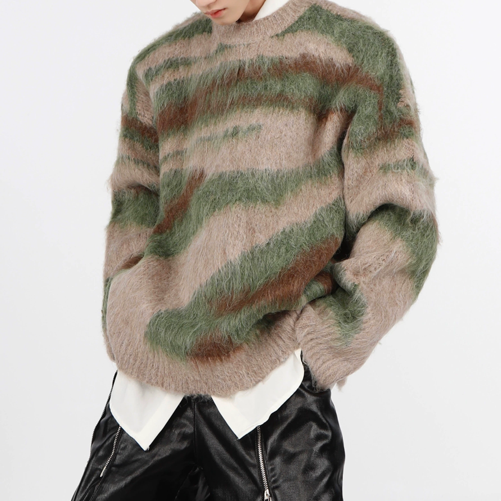 Retro Soft And Waxy Mohair Sweater