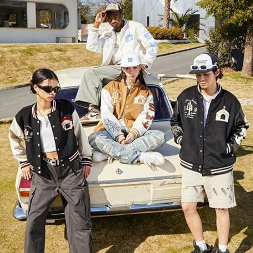 American Castle Embroidered Padded Jacket