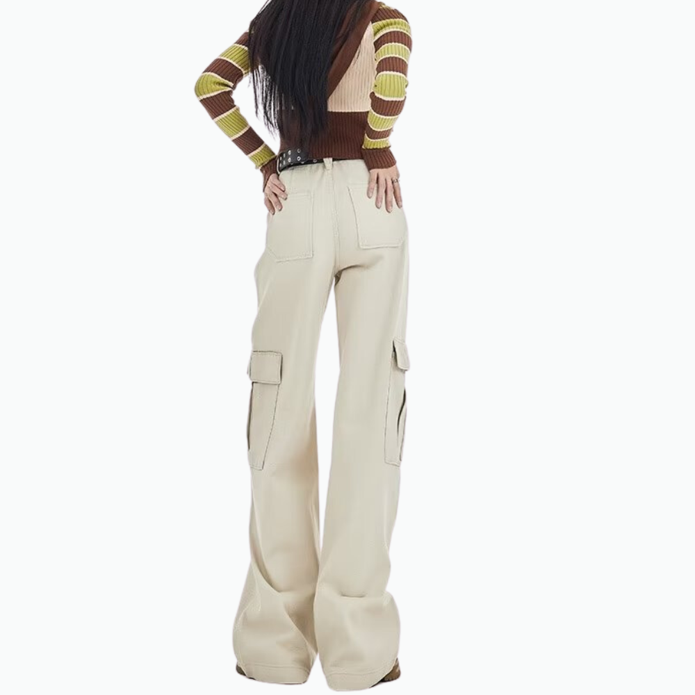 Women's High Street Denim Cargo Pants