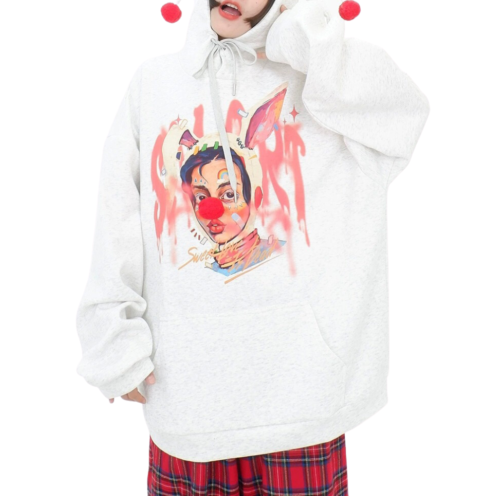 Funny Joker Print Hoodie