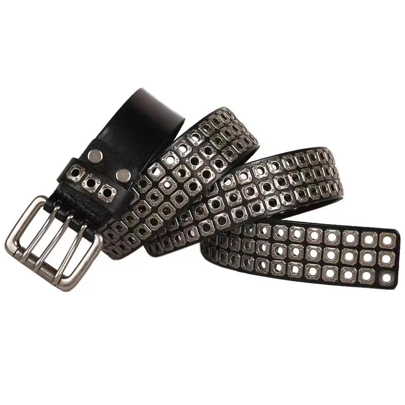 Unseen Echoes Studded Punk Metal Belt