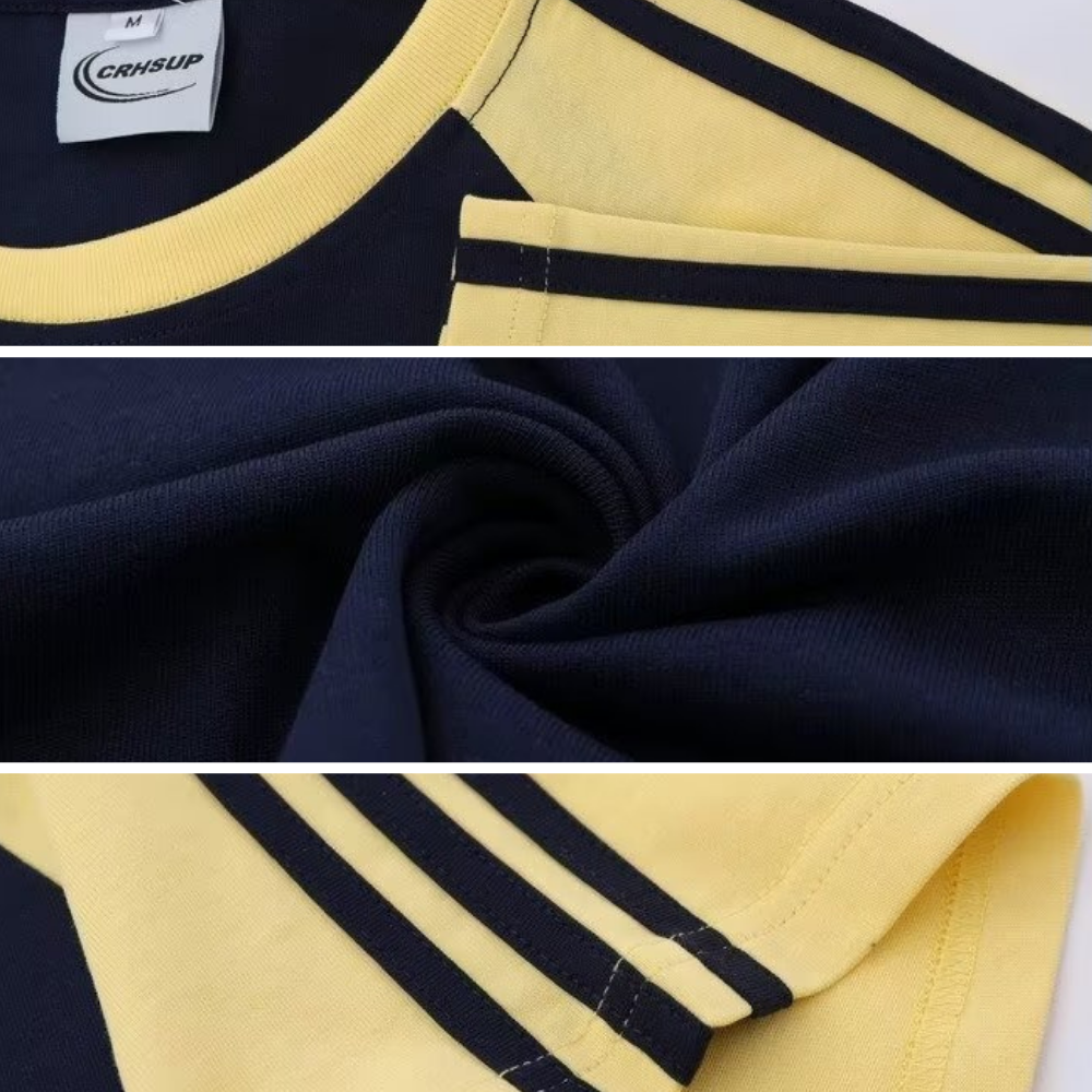 American Contrasting Stripe Design T-shirt