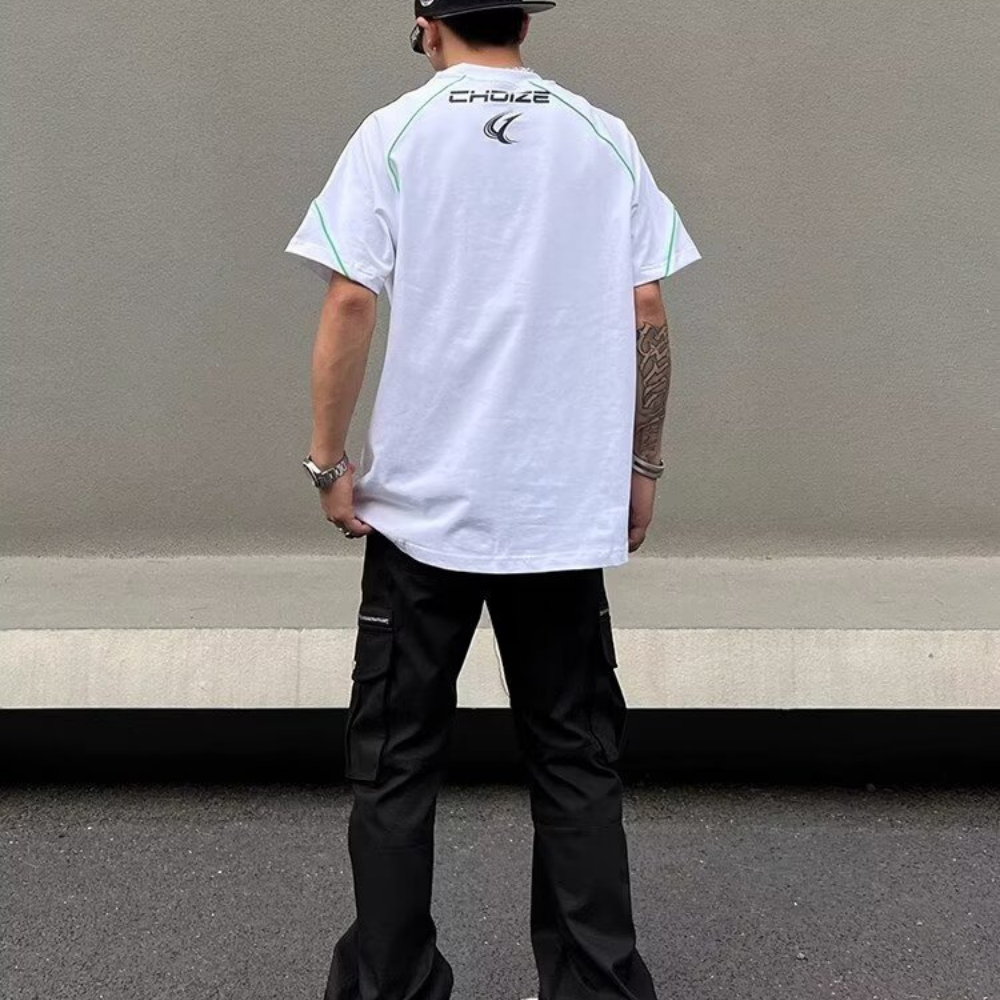 Street Racing Stripe Suede T-Shirt