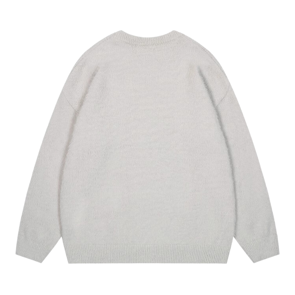 OOC' Vintage Jacquard Mohair Lettering Sweater