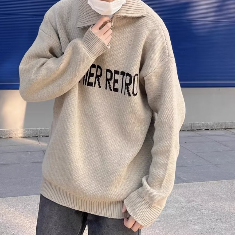 High Street Solid Color Turtleneck Sweater