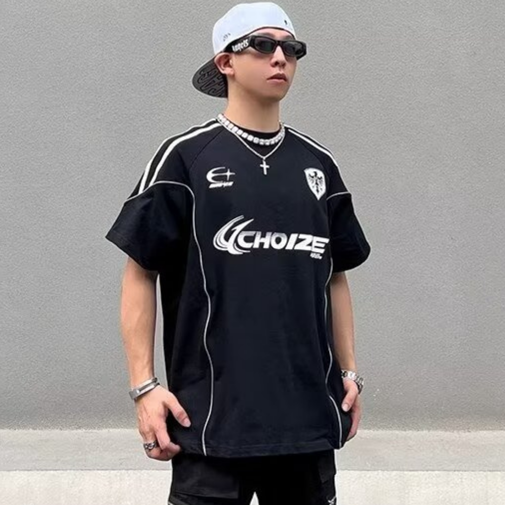 Street Racing Stripe Suede T-Shirt