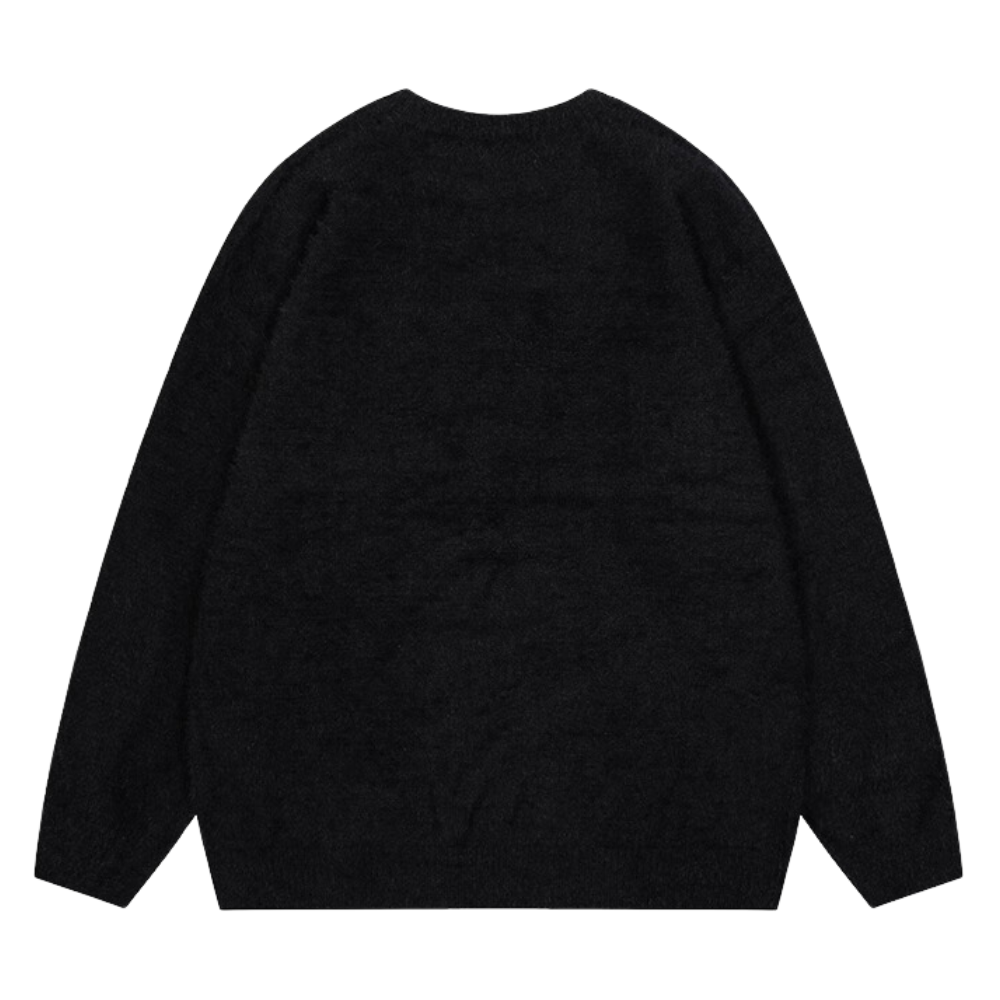 OOC' Vintage Jacquard Mohair Lettering Sweater