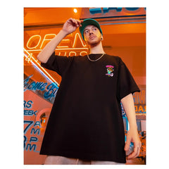 Street Philanthropist Hip Hop Bear T-Shirt Men ins Short Sleeves Details