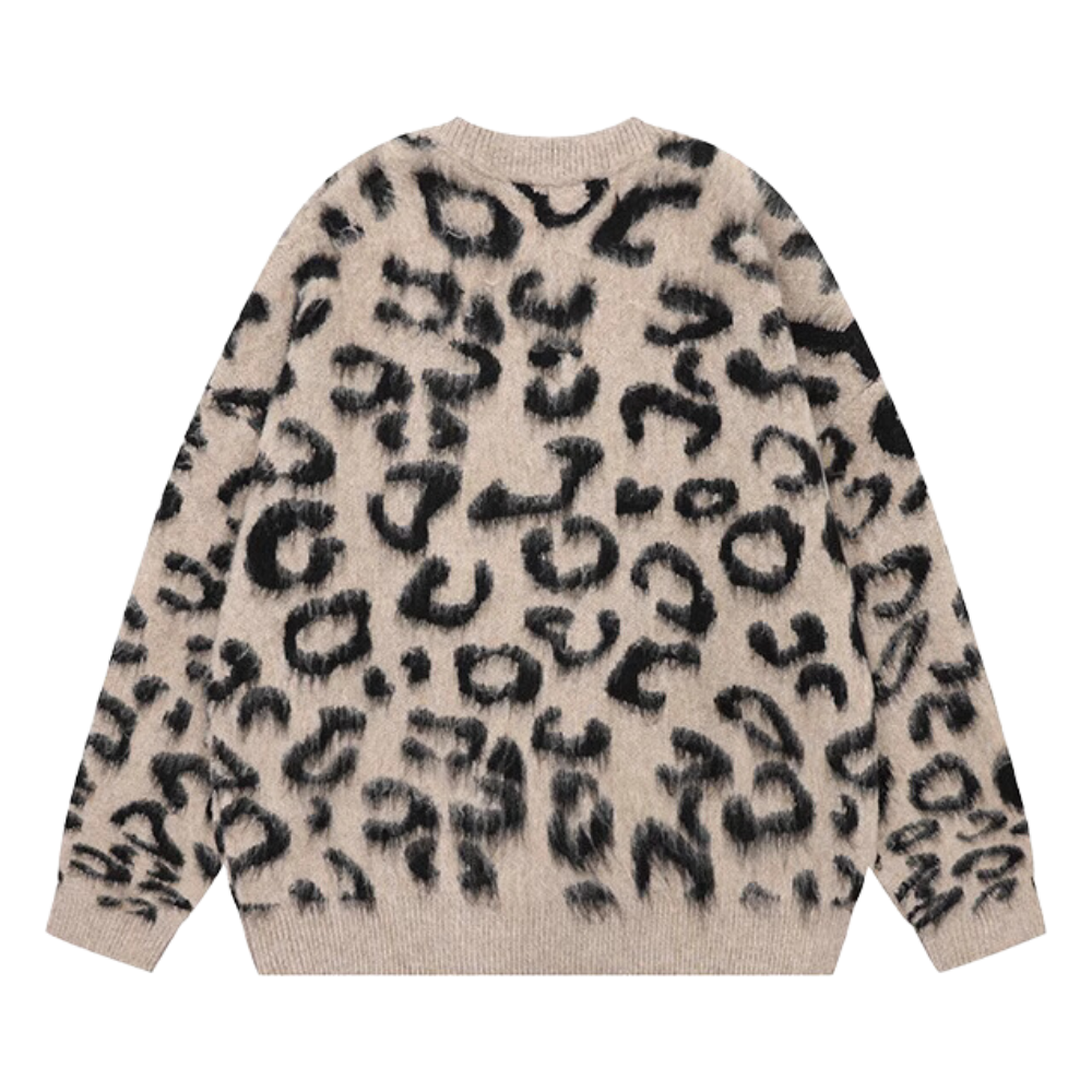 Leopard Print Mohair Sweater