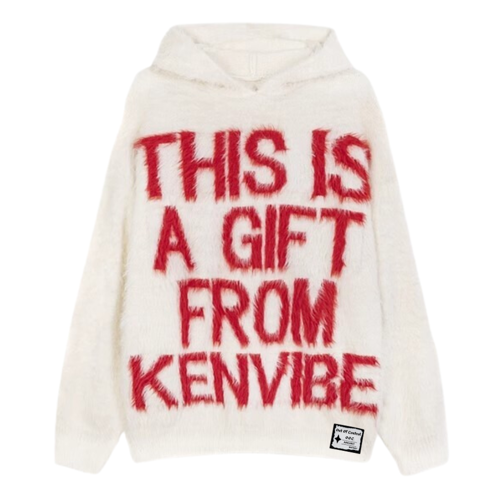 OOC' Vintage Loose Lettering Hooded Sweater