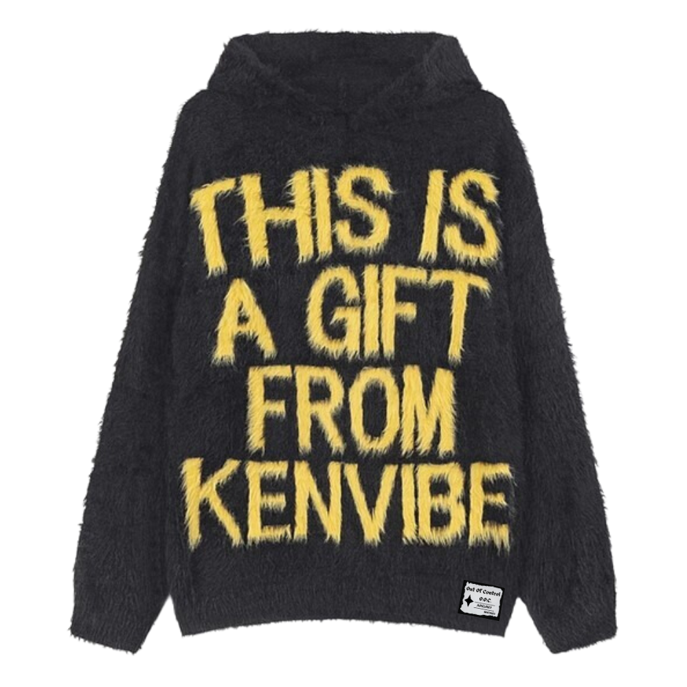 OOC' Vintage Loose Lettering Hooded Sweater