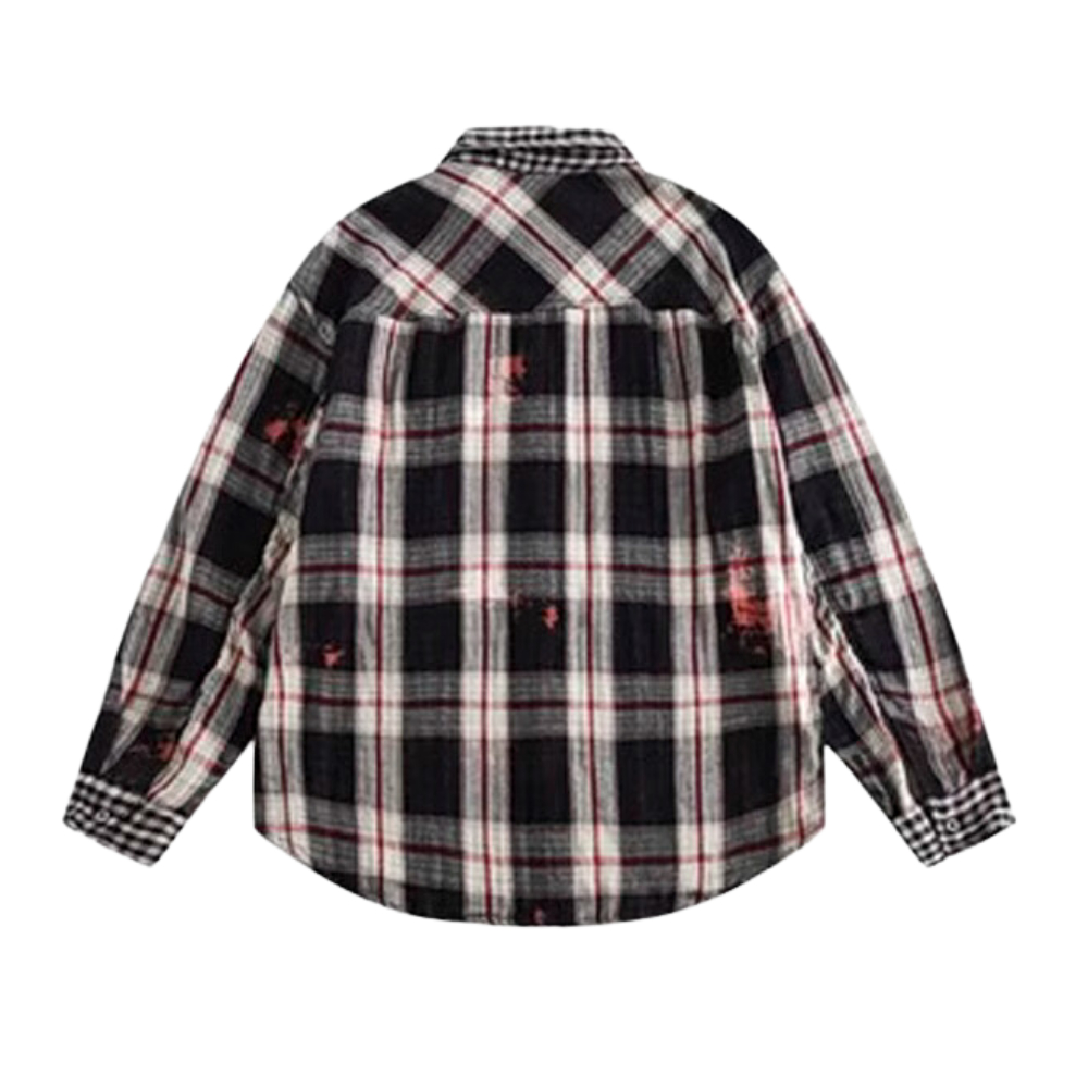 Japanese Patchwork Plaid Shirt