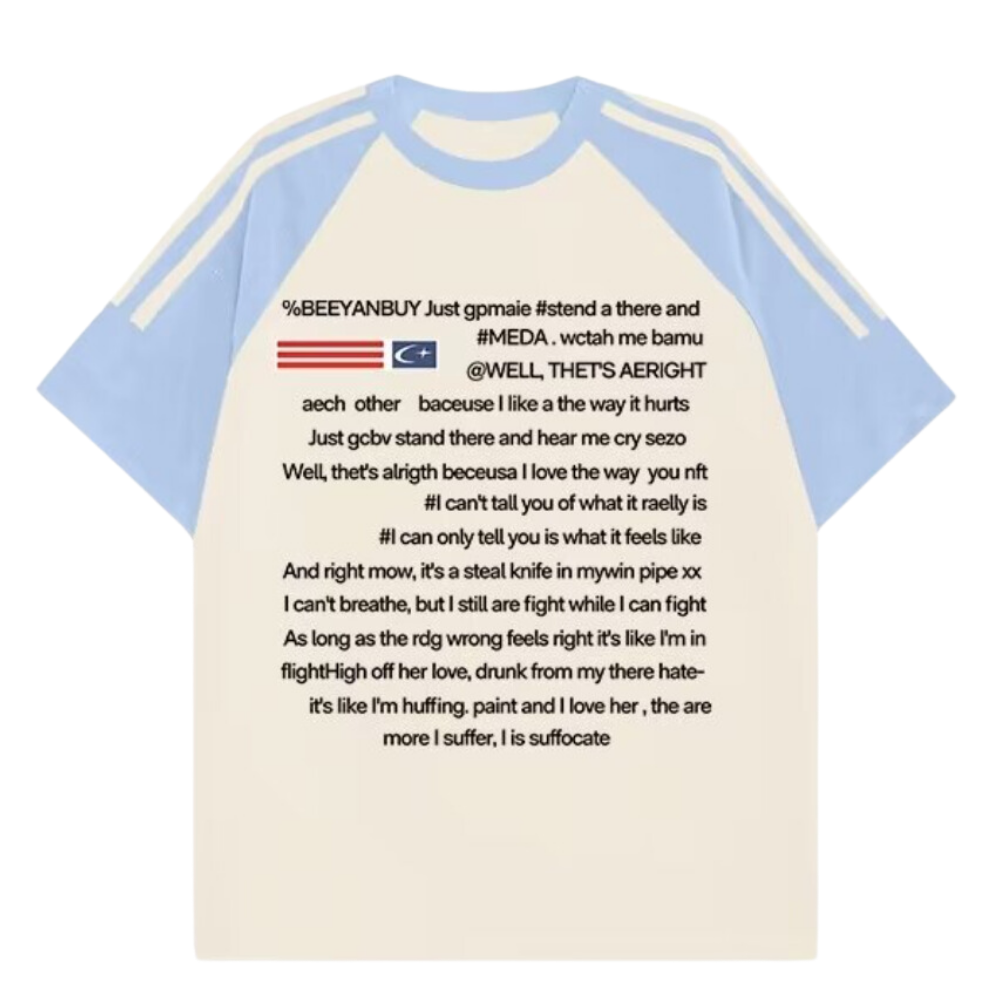 American Heavy Raglan Letter T-shirt