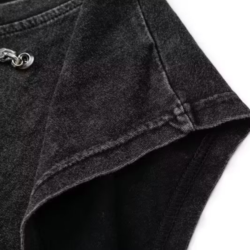 Purple Gothic Lettering Washed Vest