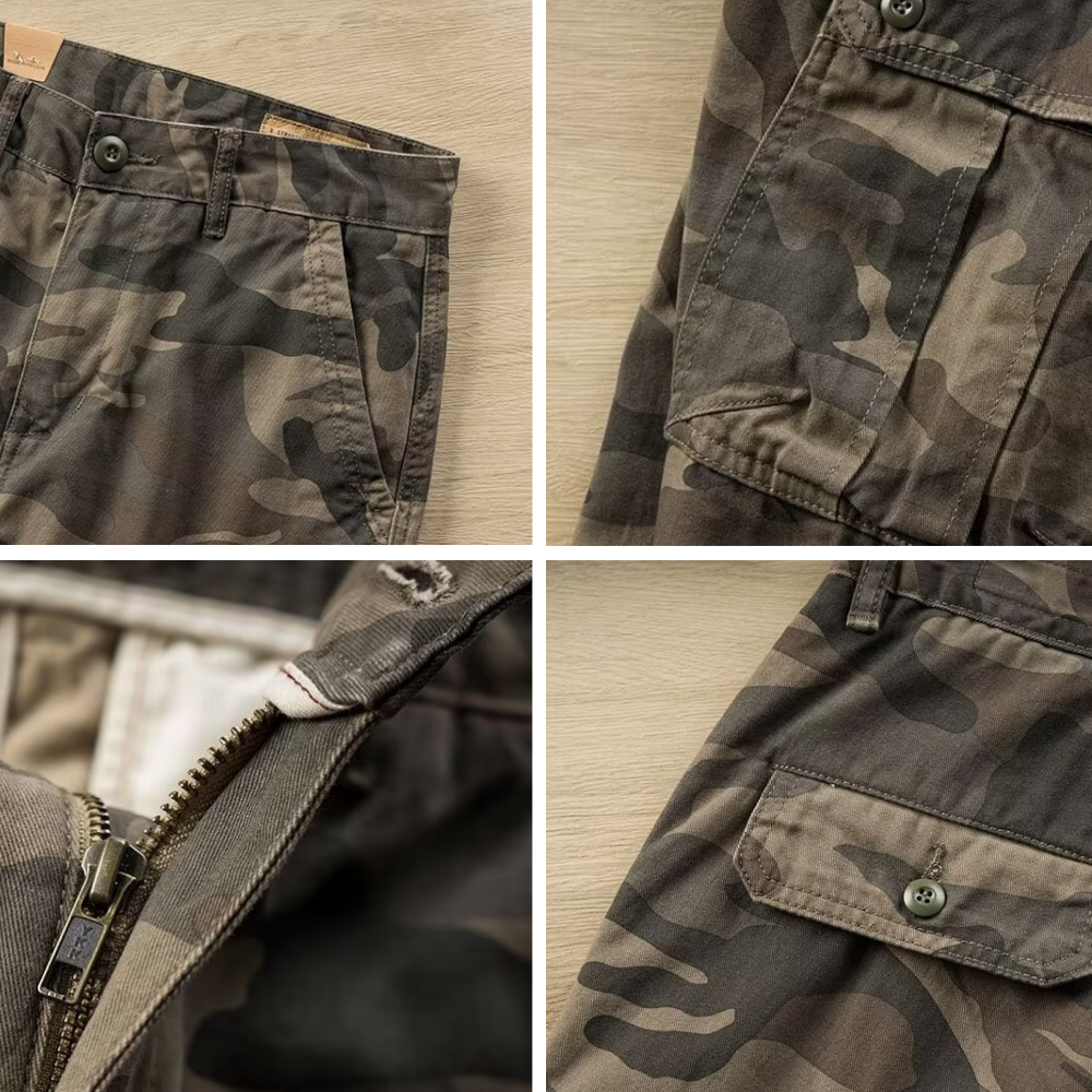 Retro Camouflage Cargo Pants