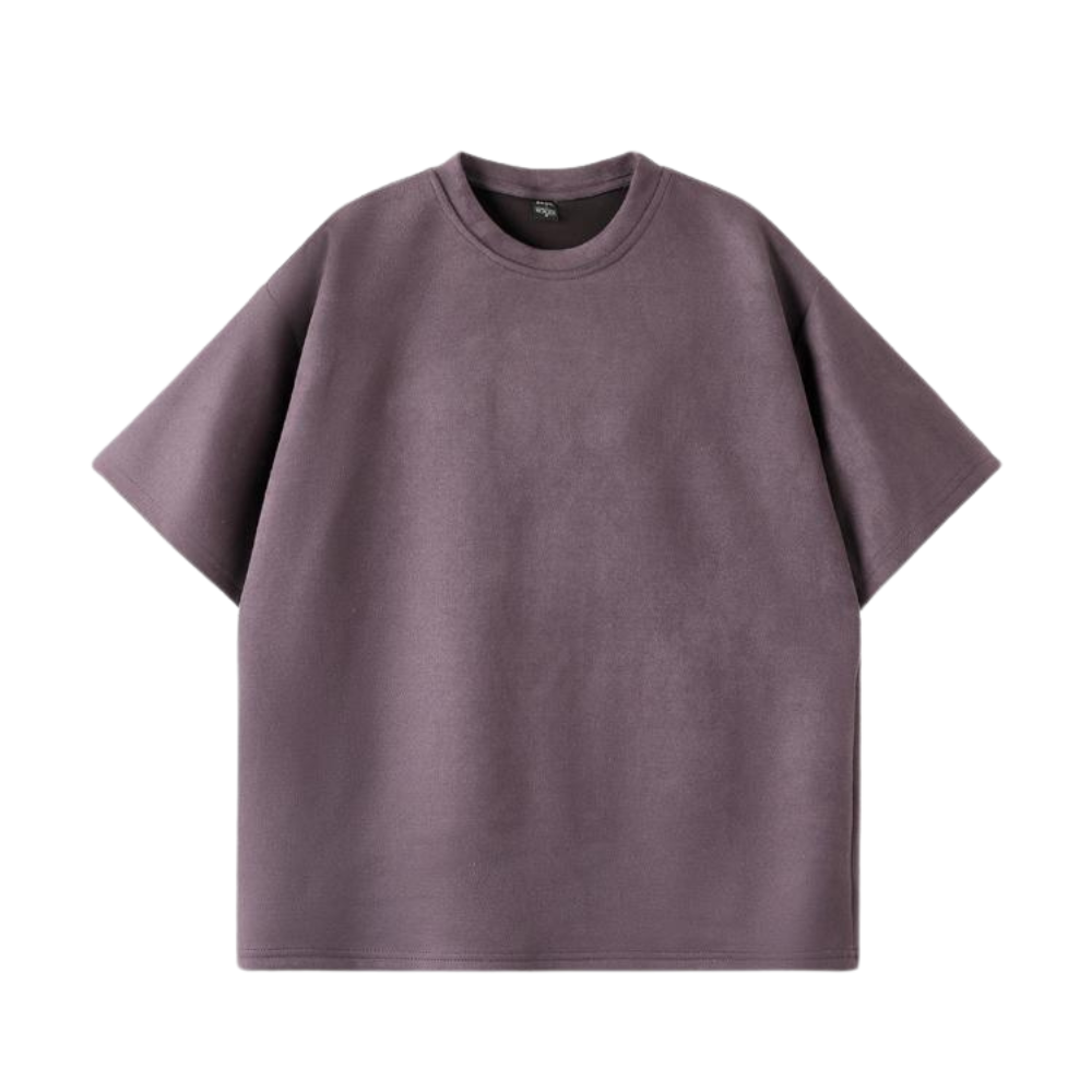 Heavy Solid Suede T-Shirt