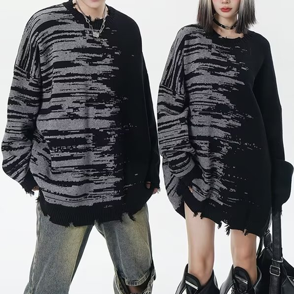 Dark Style Holes And Rough Edges Sweater