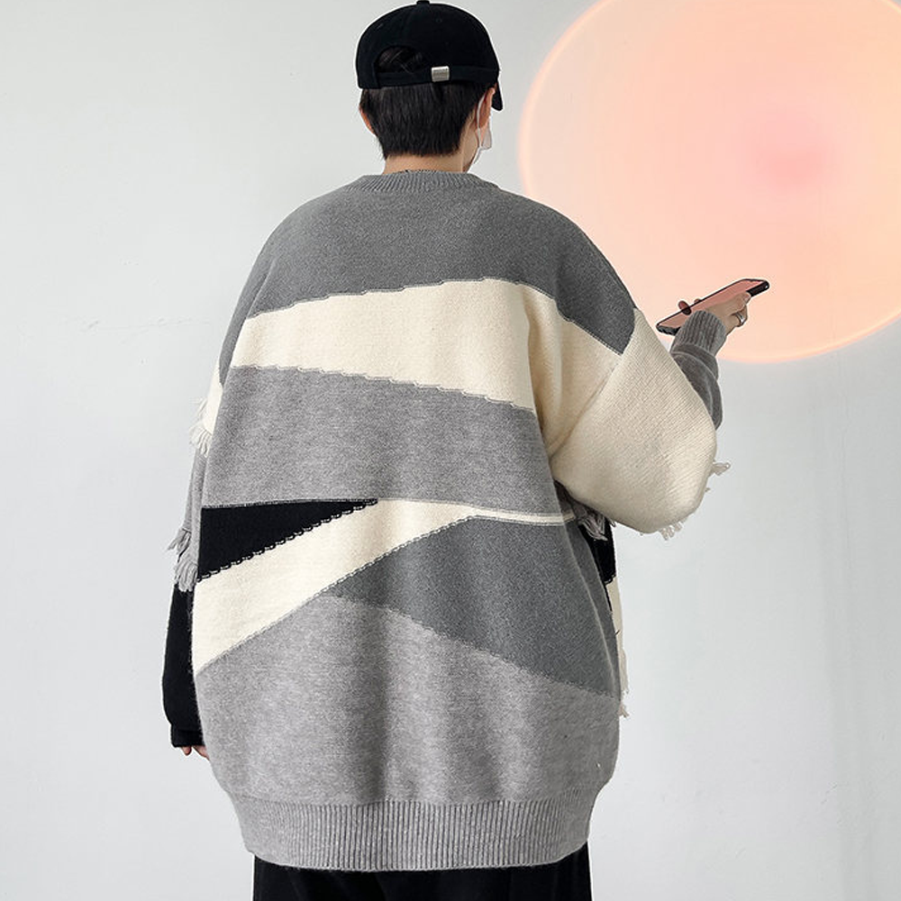 OOC' Soft Tassel Stitching Sweater