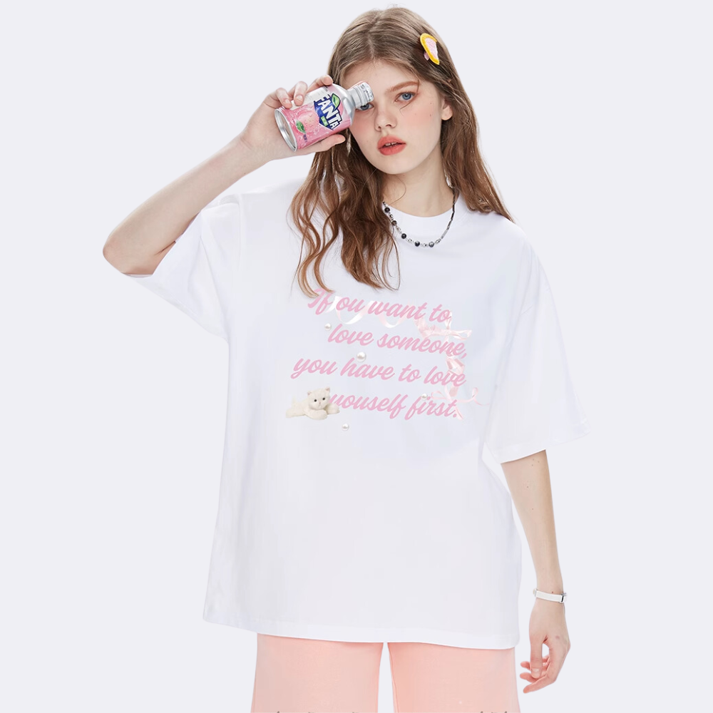 Women's Sweet Letter T-Shirt