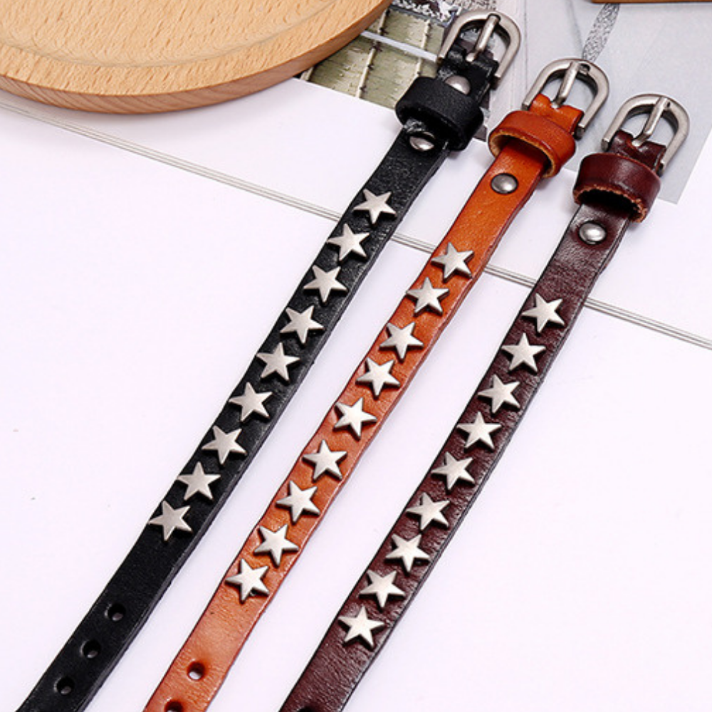 Retro Star Cowhide Bracelet