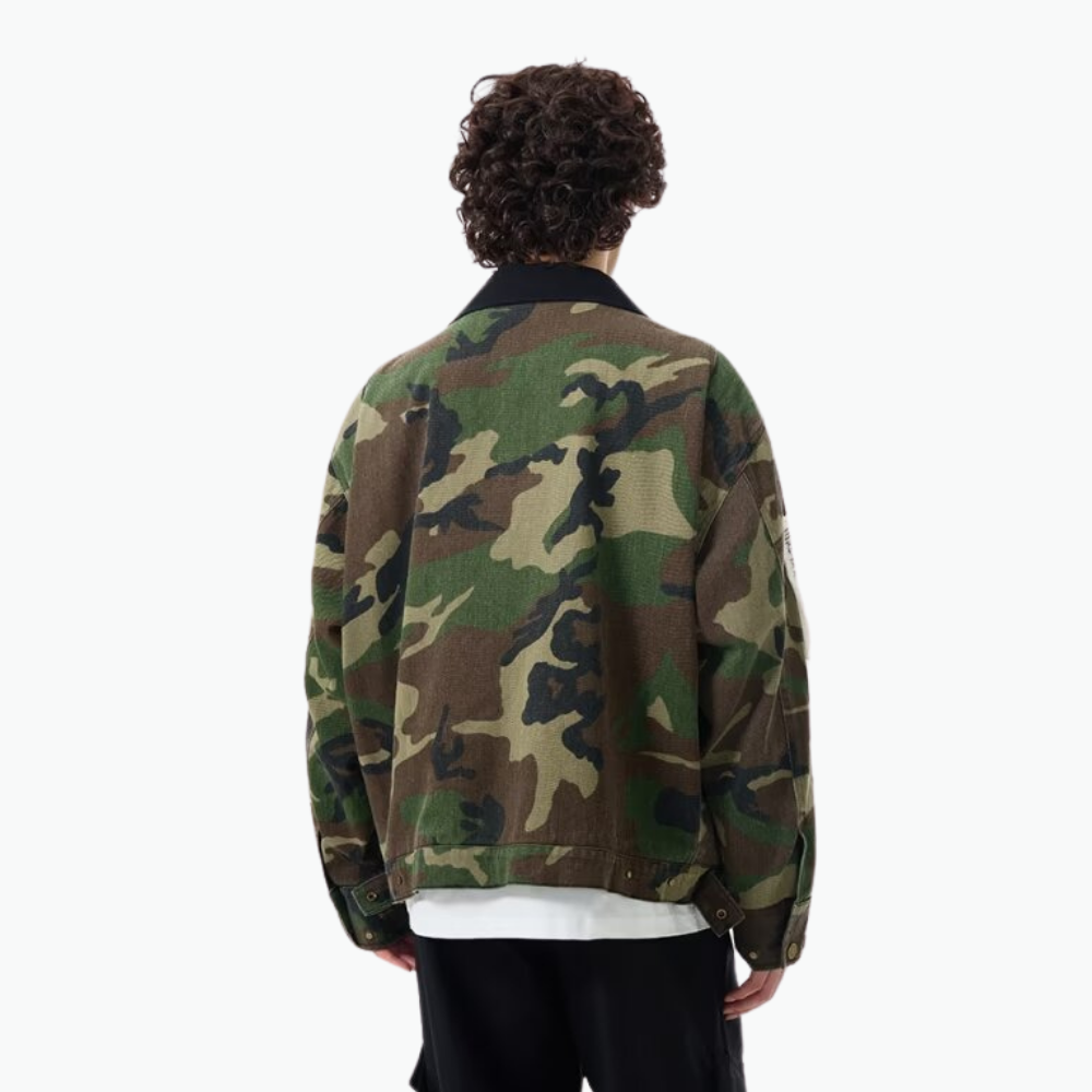 Portrait Patch Camouflage Work Jacket