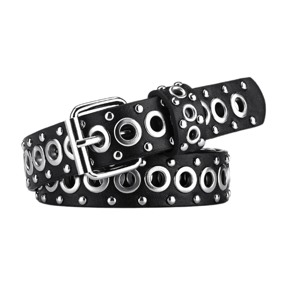Punk Hollow Leather Belt