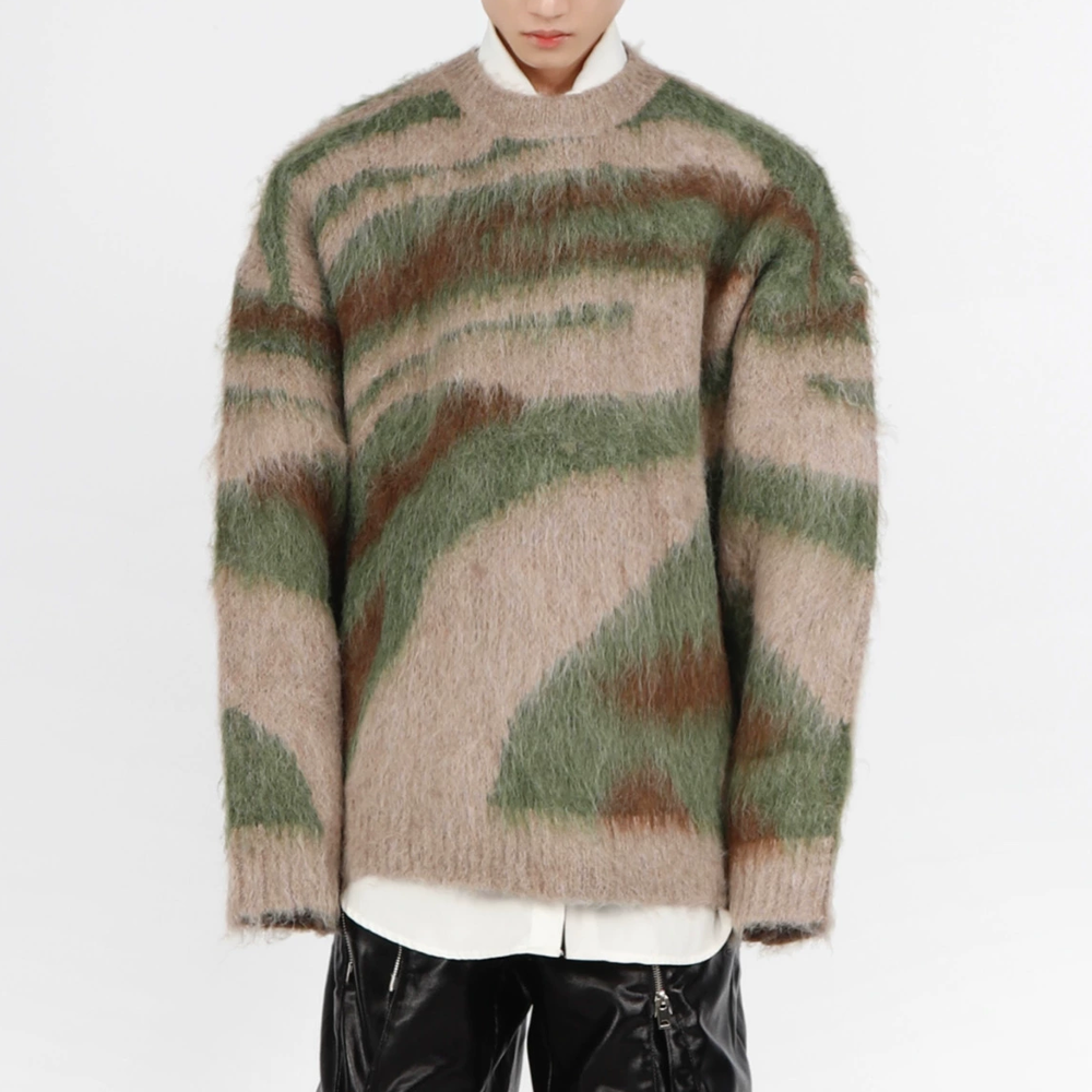 Retro Soft And Waxy Mohair Sweater