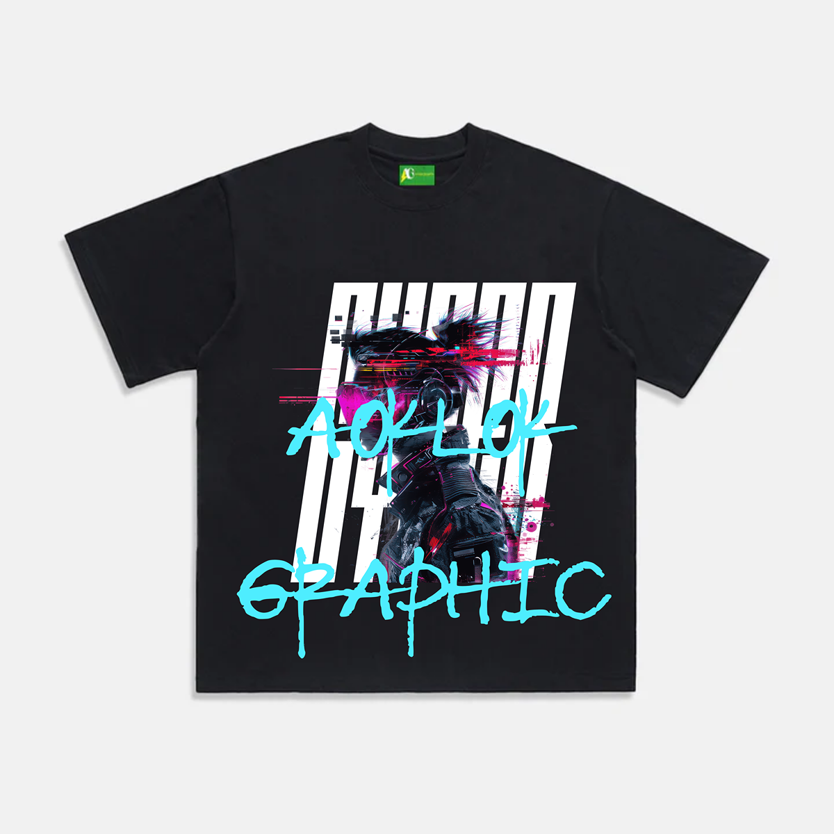 ⚡AG  Black Cyber Crime T-Shirt