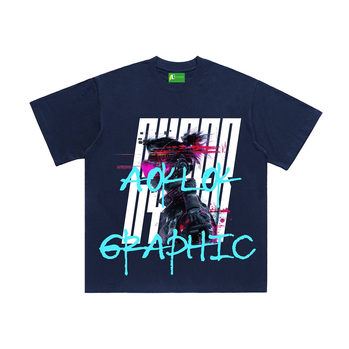 ⚡AG  Black Cyber Crime T-Shirt