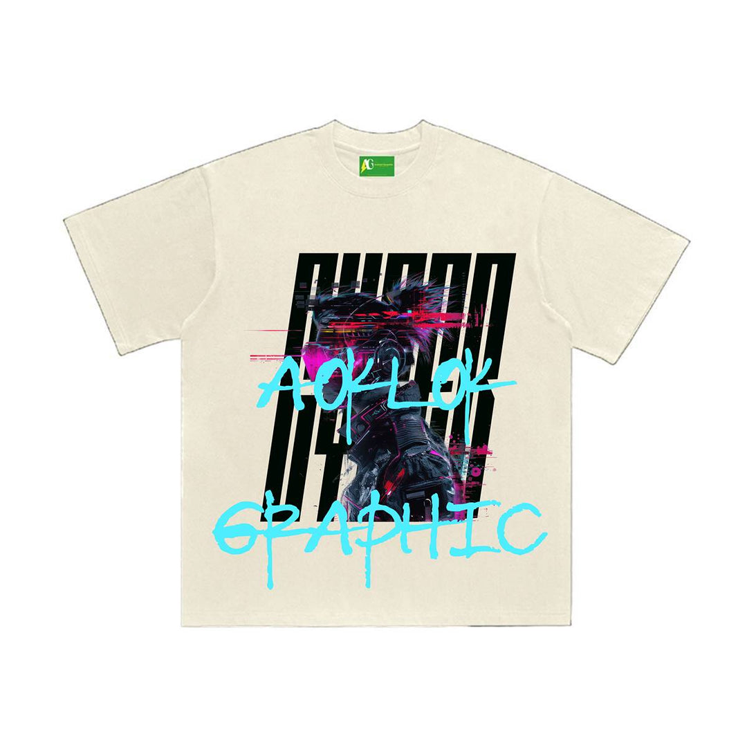 ⚡AG  Black Cyber Crime T-Shirt