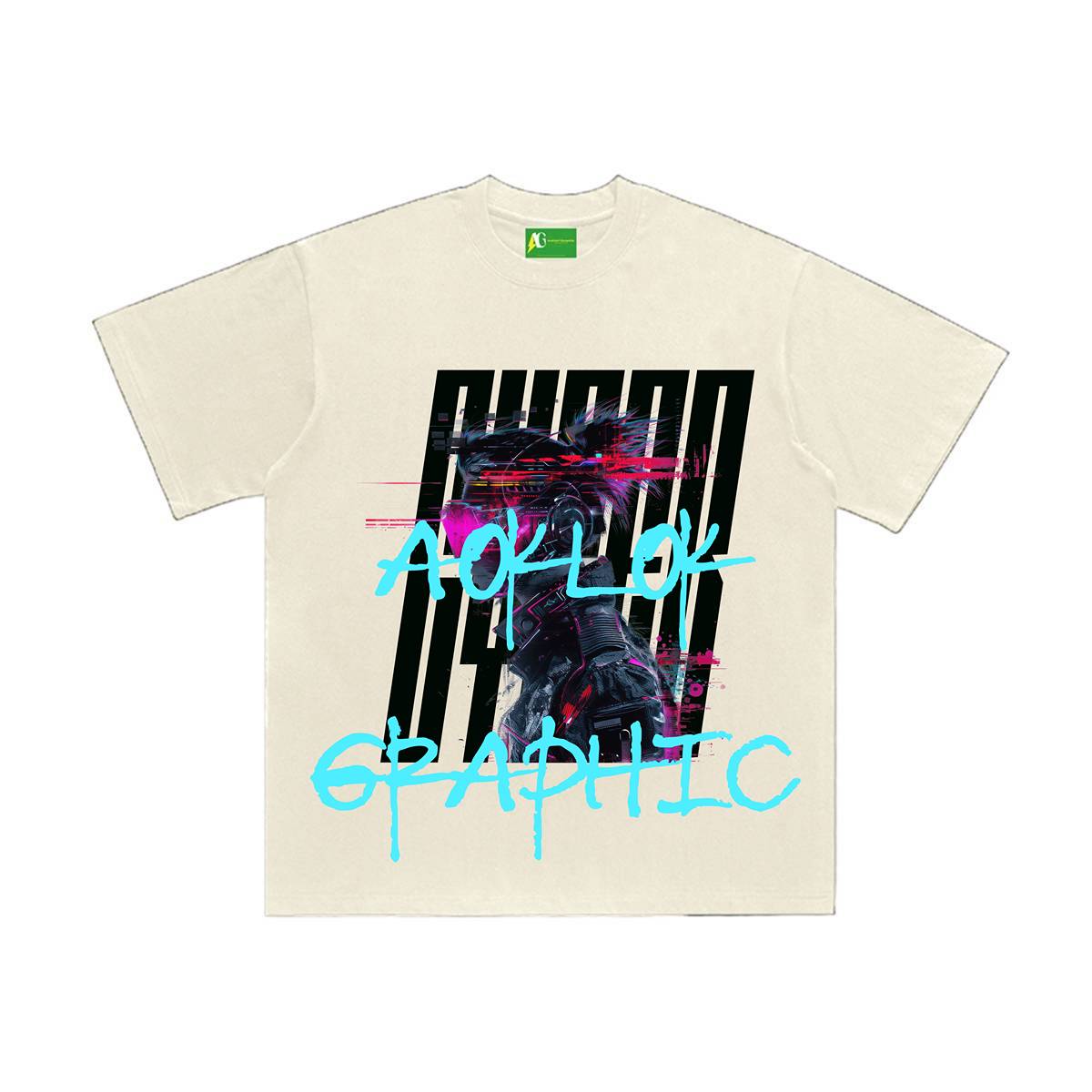 ⚡AG  Black Cyber Crime T-Shirt