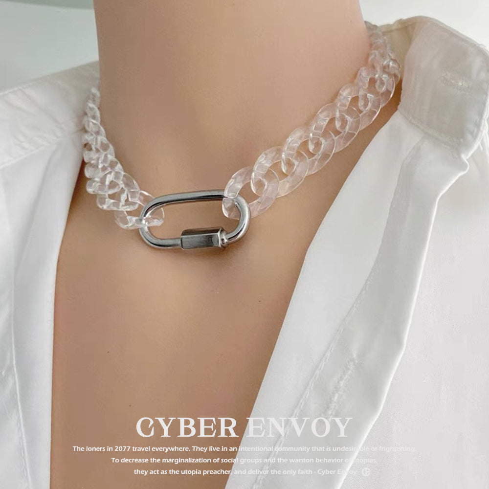 CE | High Street Clear Acrylic Necklace