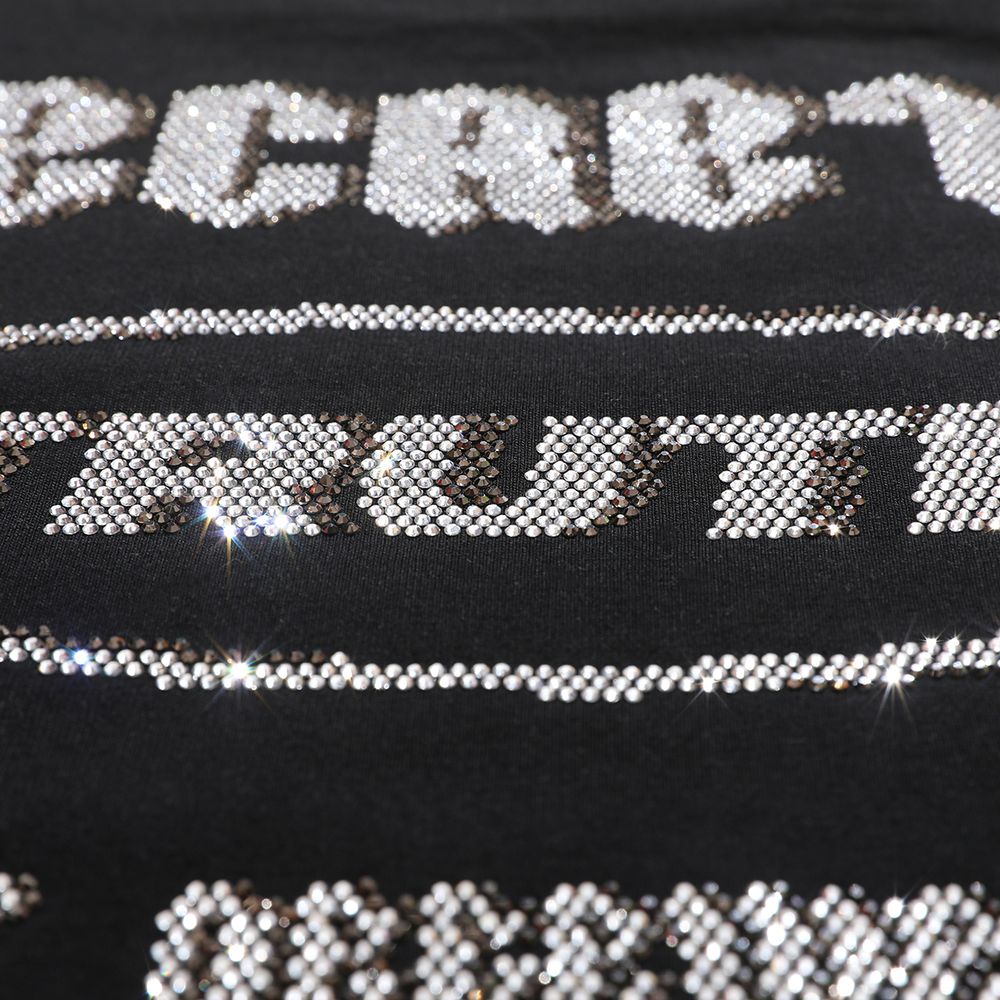 Half Turtleneck Rhinestone Sweatshirt