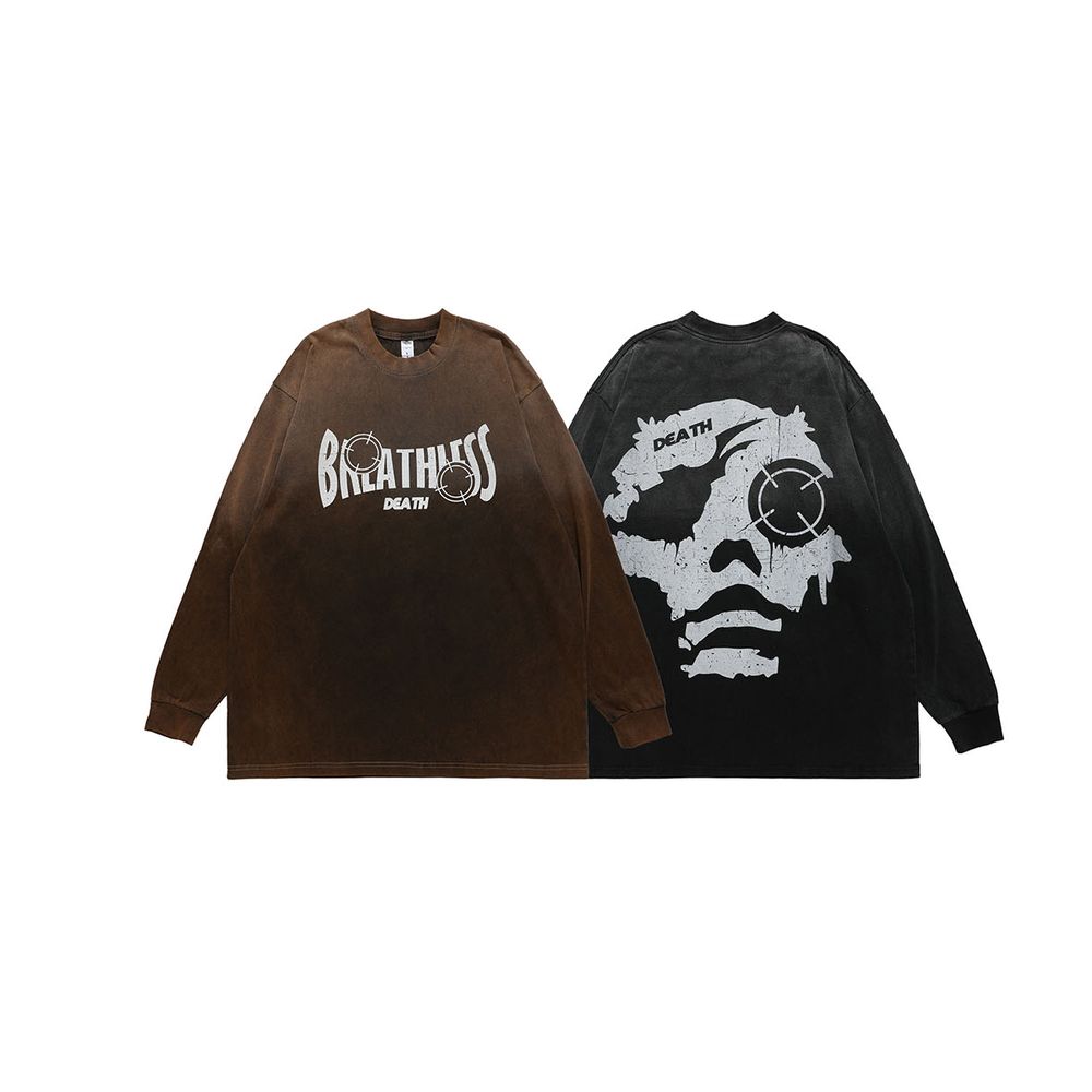 Bullet Hole Skull Print Sweatshirt