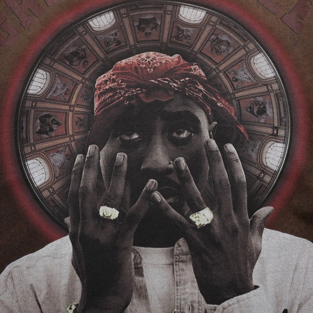 Old School Tupac Print Sweatshirt