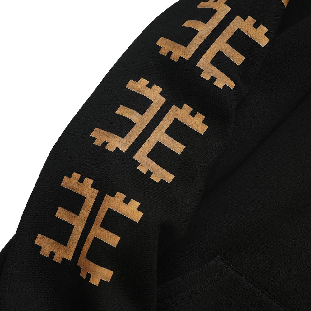 Gold Totem Print Hoodie