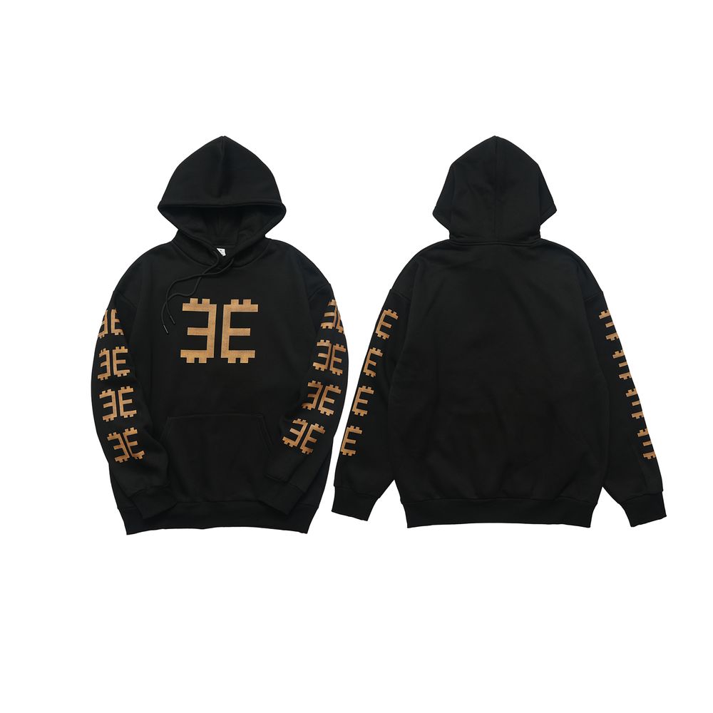 Gold Totem Print Hoodie