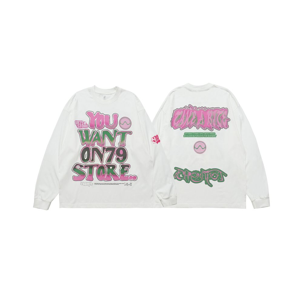 Graffiti "ON79" Letters Sweatshirt