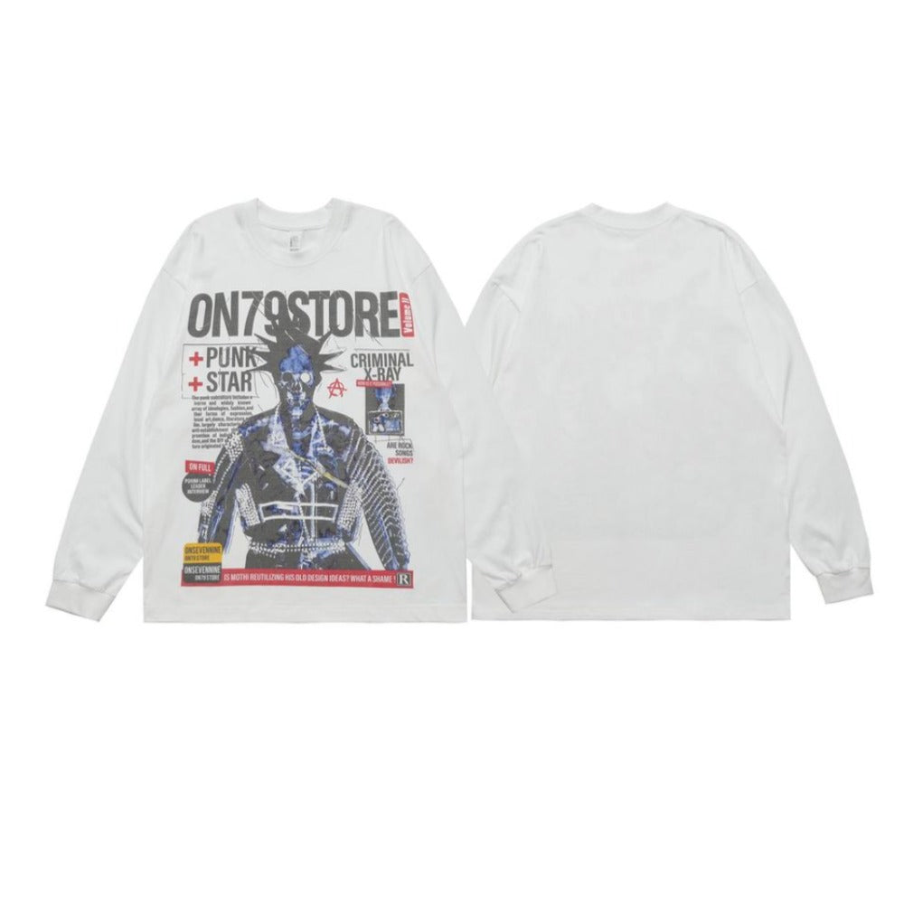 Skull Punk Star Sweatshirt