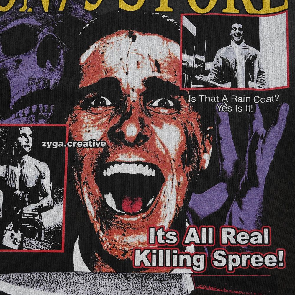 Dark Skull Sick Print Sweatshirt