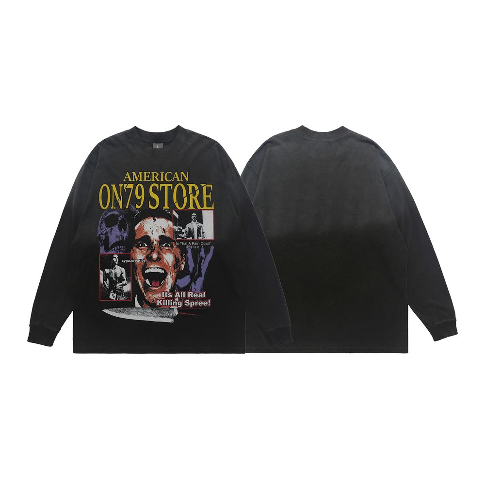 Dark Skull Sick Print Sweatshirt