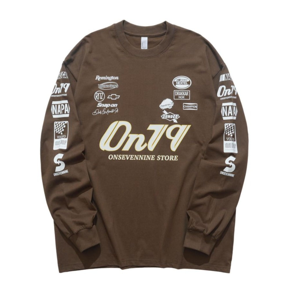 Vintage Sleeve Print Sweatshirt