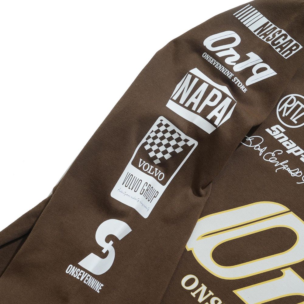 Vintage Sleeve Print Sweatshirt