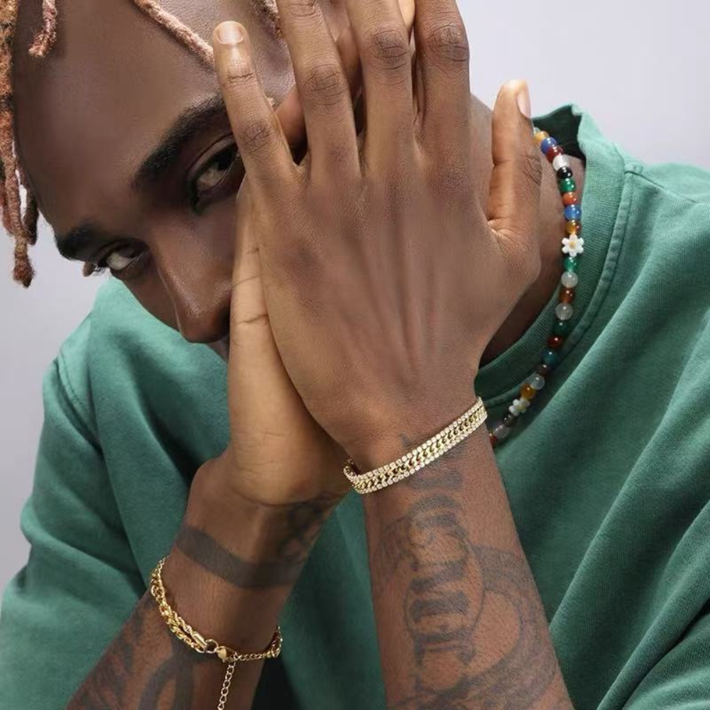 LoopStone Golden Ice Cuban Bracelet