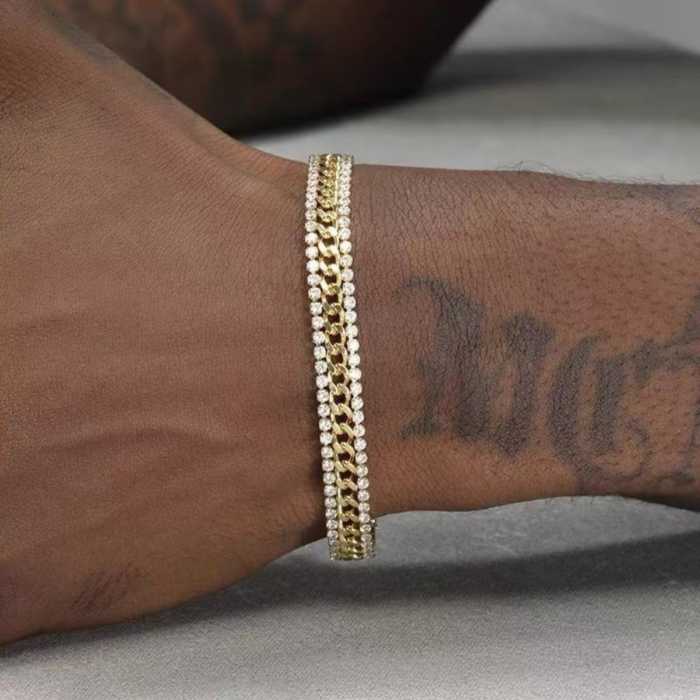 LoopStone Golden Ice Cuban Bracelet